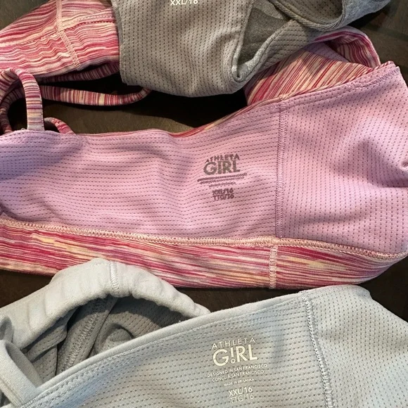 Set of Three Athleta Girl Strappy Sports Bras - Picture 5 of 5